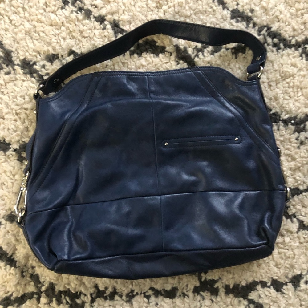 Makowsky Blue Leather Shoulderbag